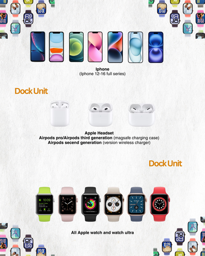 DockUnit™ 4-in-1 Magnetic Wireless Charging Station | Fast Charger