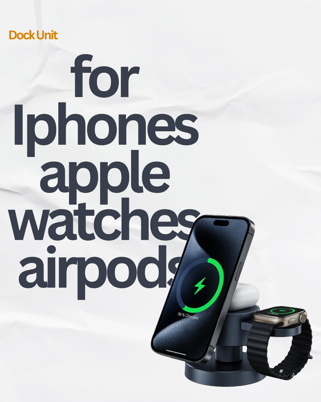 DockUnit™ 4-in-1 Magnetic Wireless Charging Station | Fast Charger