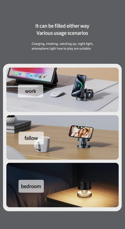 DockUnit™ 4-in-1 Magnetic Wireless Charging Station | Fast Charger